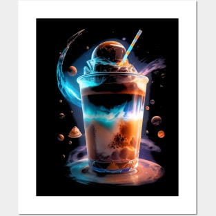 Ice Coffee in Space Posters and Art